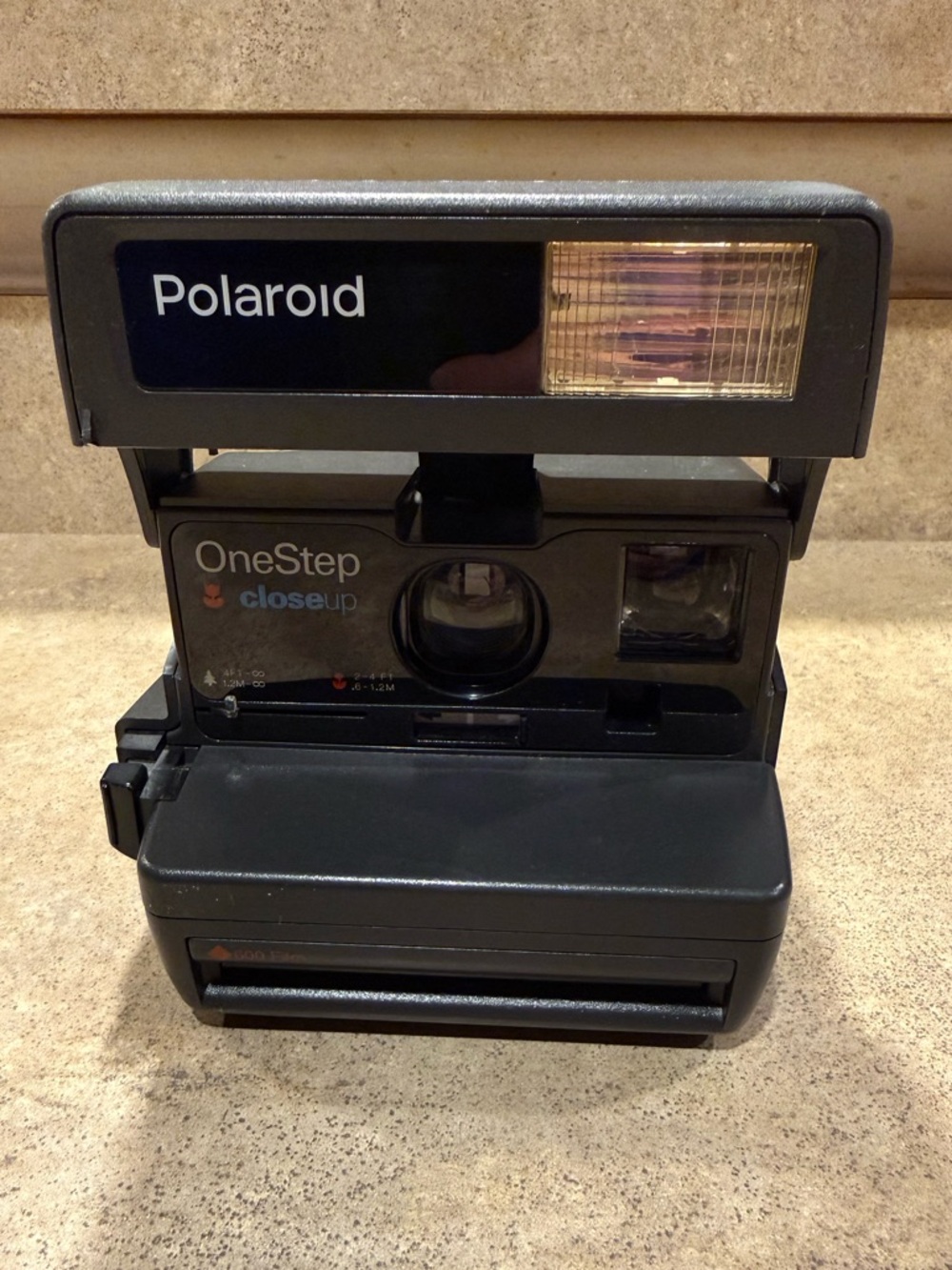 Vintage Polaroid One Step Close Up 600 Camera Gray UK Made - Missing Eye Piece